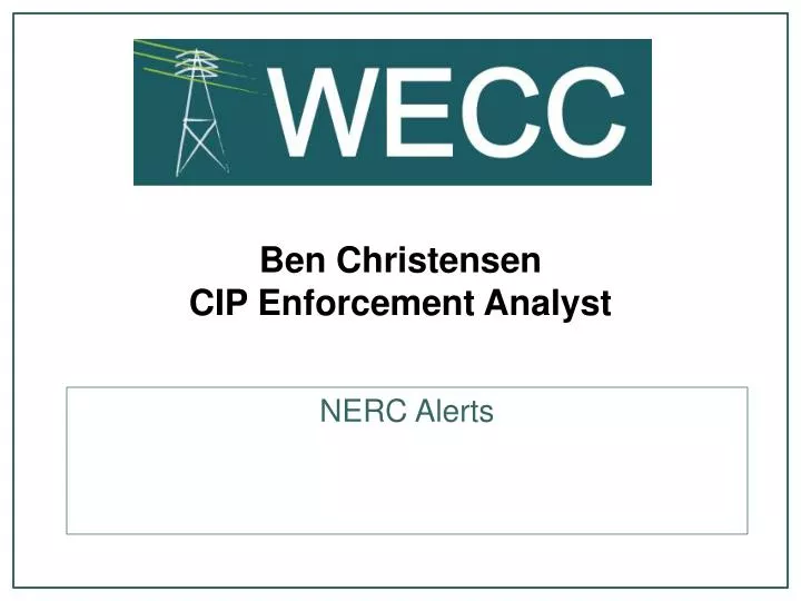 ben christensen cip enforcement analyst