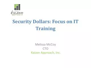 Security Dollars: Focus on IT Training