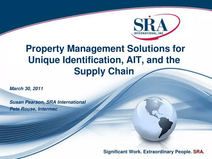 property management solutions for unique identification ait and the supply chain