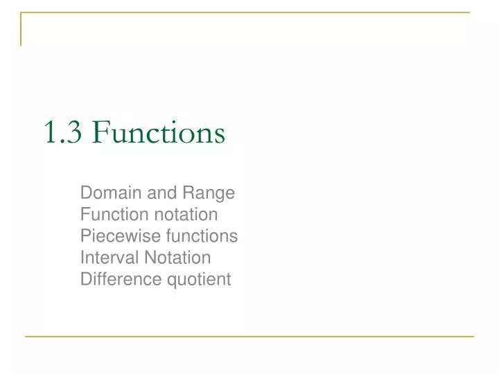 1 3 functions