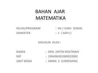 bahan ajar matematika