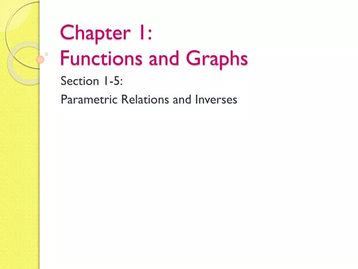 chapter 1 functions and graphs