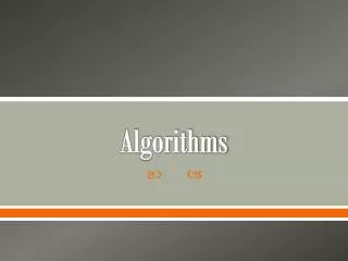 Algorithms