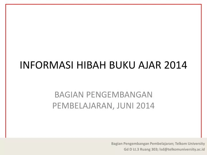 informasi hibah buku ajar 2014