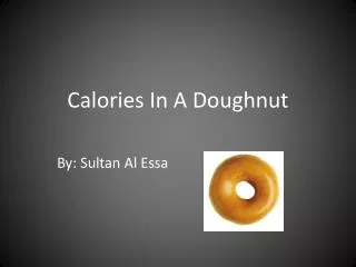 Calories In A Doughnut