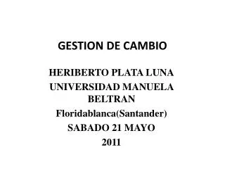 gestion de cambio