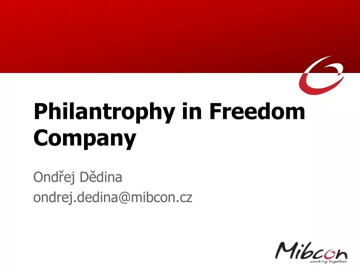 philantrophy in freedom company