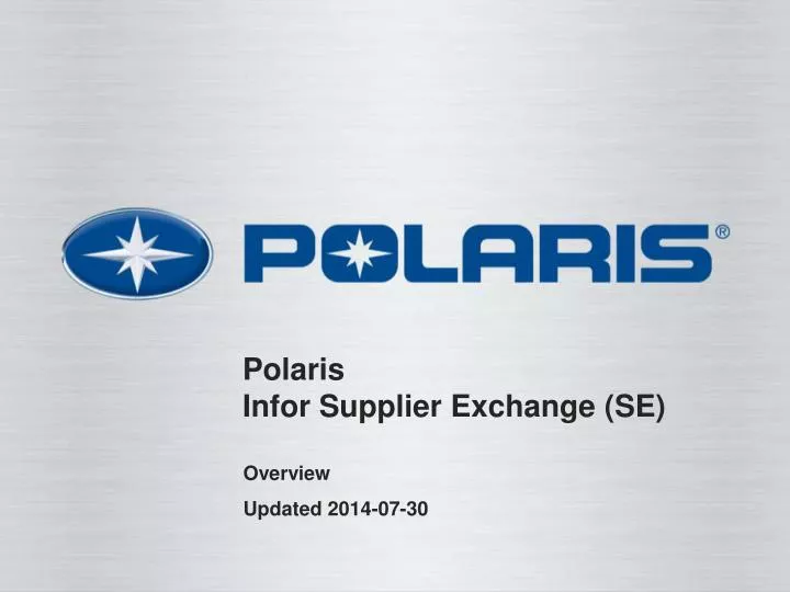 polaris infor supplier exchange se
