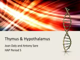 Thymus &amp; Hypothalamus