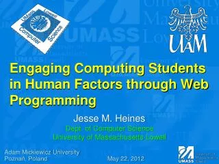 Engaging Computing Students in Human Factors through Web Programming