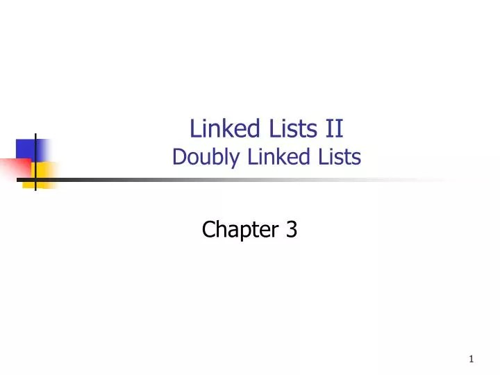 linked lists ii doubly linked lists