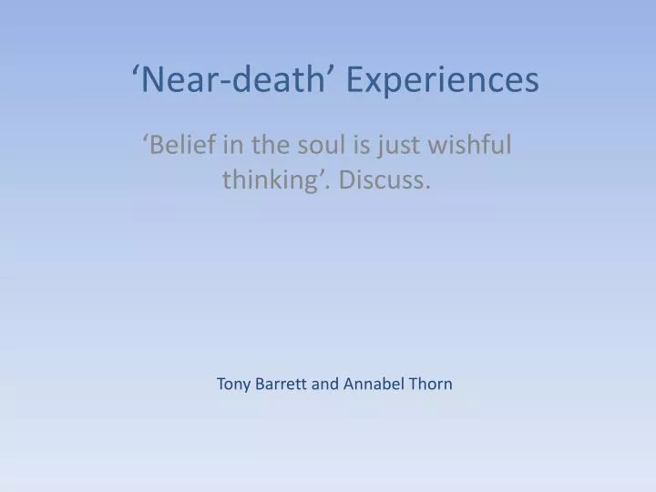 near death e xperiences