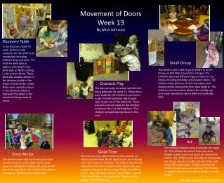 Movement of Doors Week 13 By Miss Johnson