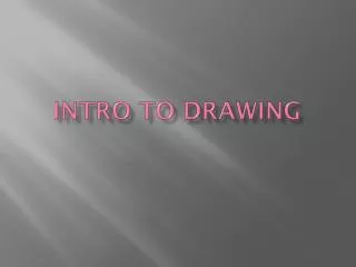 intro to drawing