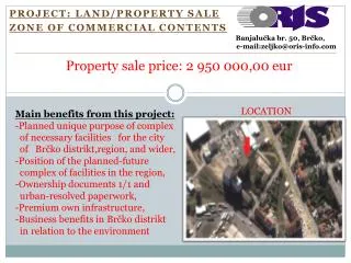 PROJECT : LAND/PROPERTY SALE ZONE OF COMMERCIAL CONTENTs