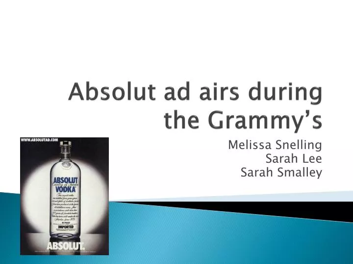absolut ad airs during the grammy s