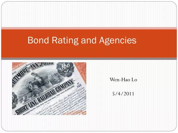 bond rating and agencies