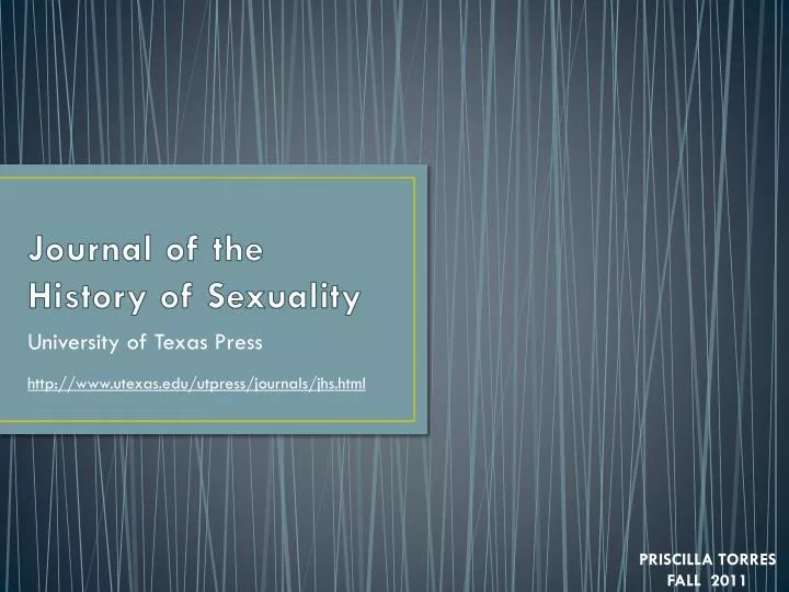 journal of the history of sexuality