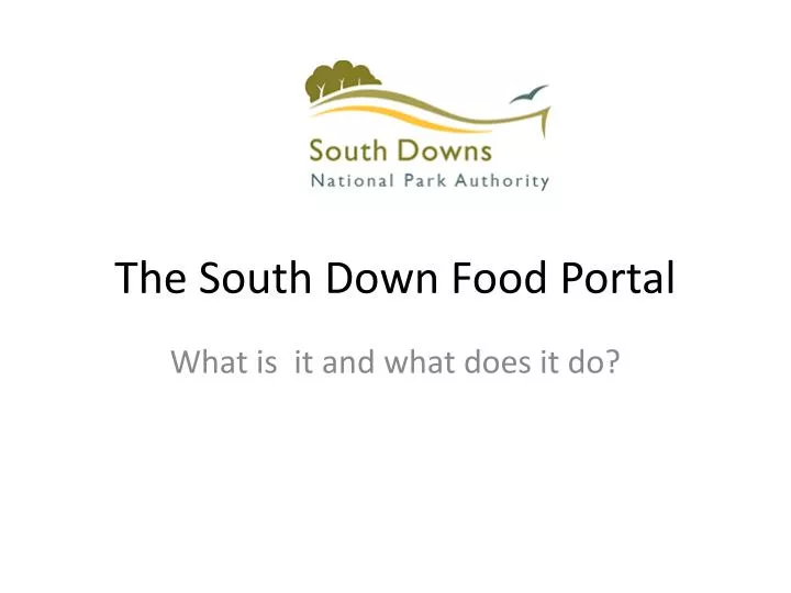 the south down food portal