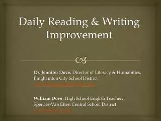 Daily Reading &amp; Writing Improvement