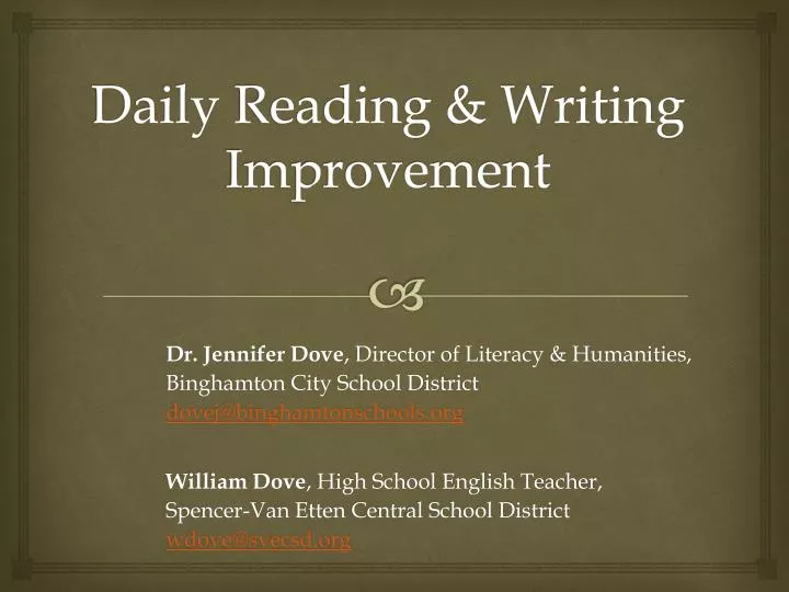 daily reading writing improvement