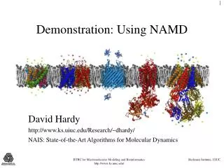 Demonstration: Using NAMD