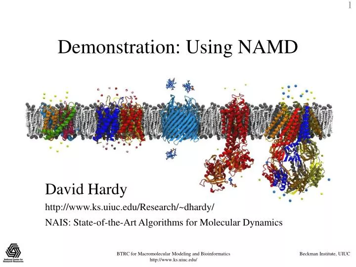 demonstration using namd