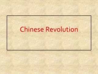 Chinese Revolution