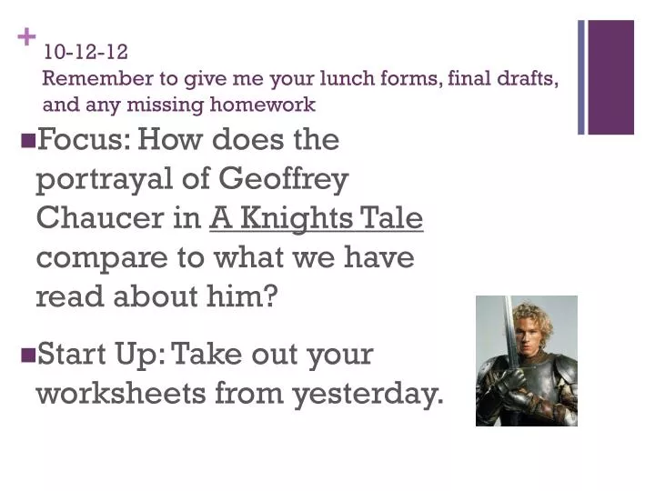 10 12 12 remember to give me your lunch forms final drafts and any missing homework