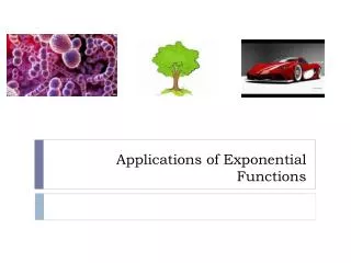 Applications of Exponential Functions