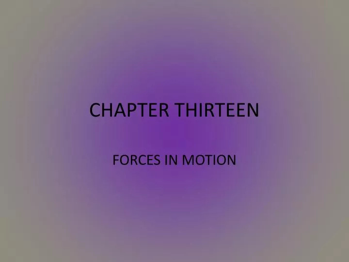 chapter thirteen