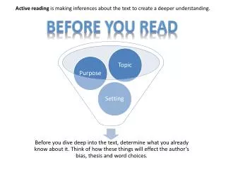 Before you read