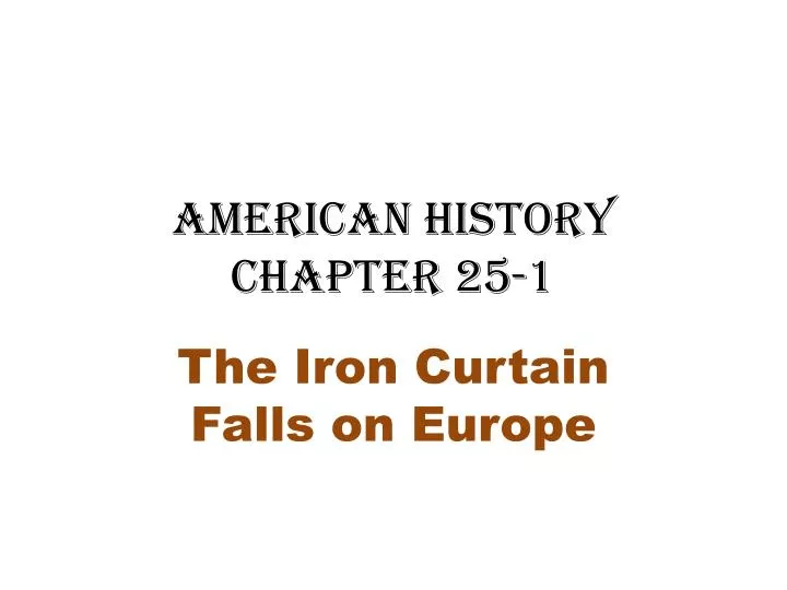 american history chapter 25 1