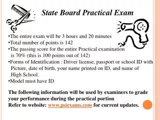 State Board Practical Exam