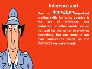 Inference and deduction
