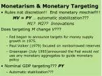 Monetarism &amp; Monetary Targeting - slide 1