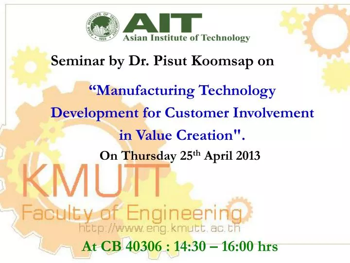 seminar by dr pisut koomsap on