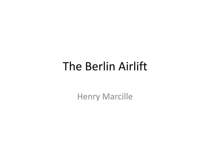 the berlin airlift