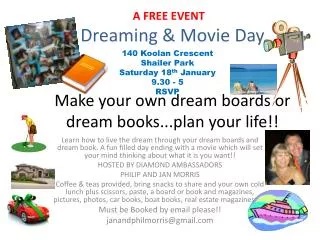 Dreaming &amp; Movie Day Make your own dream boards or dream books...plan your life!!