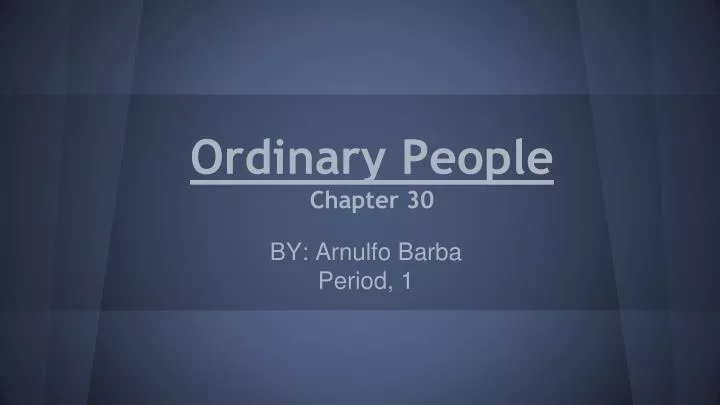 ordinary people chapter 30