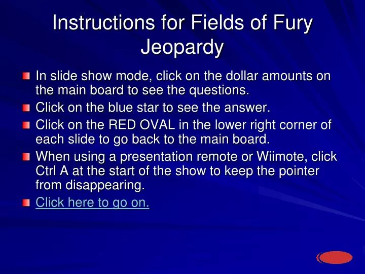 instructions for fields of fury jeopardy
