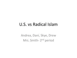 U.S. vs Radical Islam