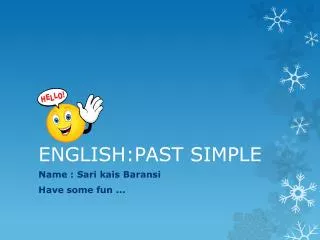 ENGLISH:PAST SIMPLE