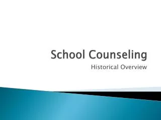 School Counseling