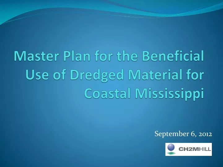 master plan for the beneficial use of dredged material for coastal mississippi