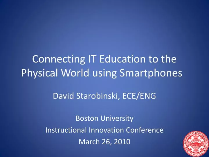 connecting it education to the physical world using smartphones