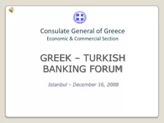 Consulate General of Greece Economic &amp; Commercial Section