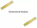 Dimensional Analysis - slide 1