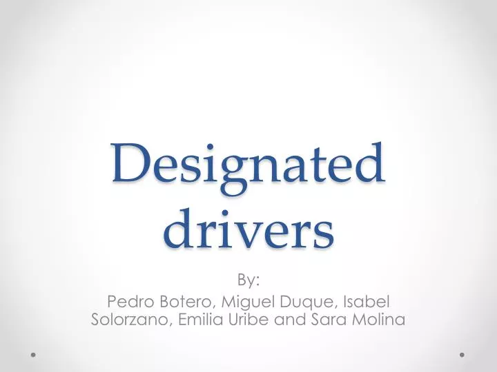 designated drivers