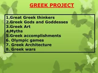 GREEK PROJECT